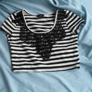 Embroidered crop top